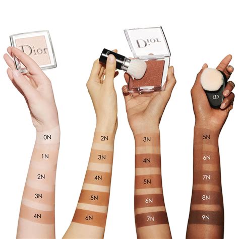 Dior Backstage powder swatches